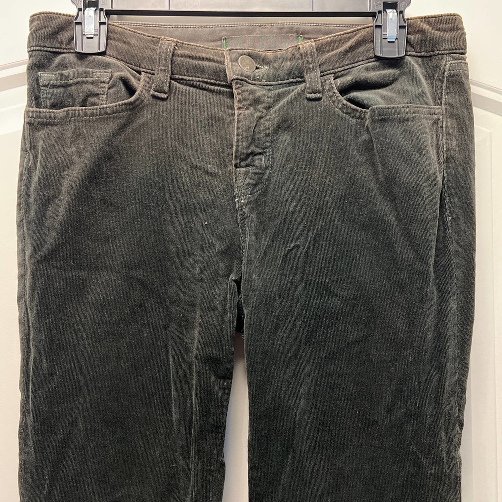J Brand Women's Pencil Leg Conifer Mid Rise Soft Corduroy Pants Size 30 Green